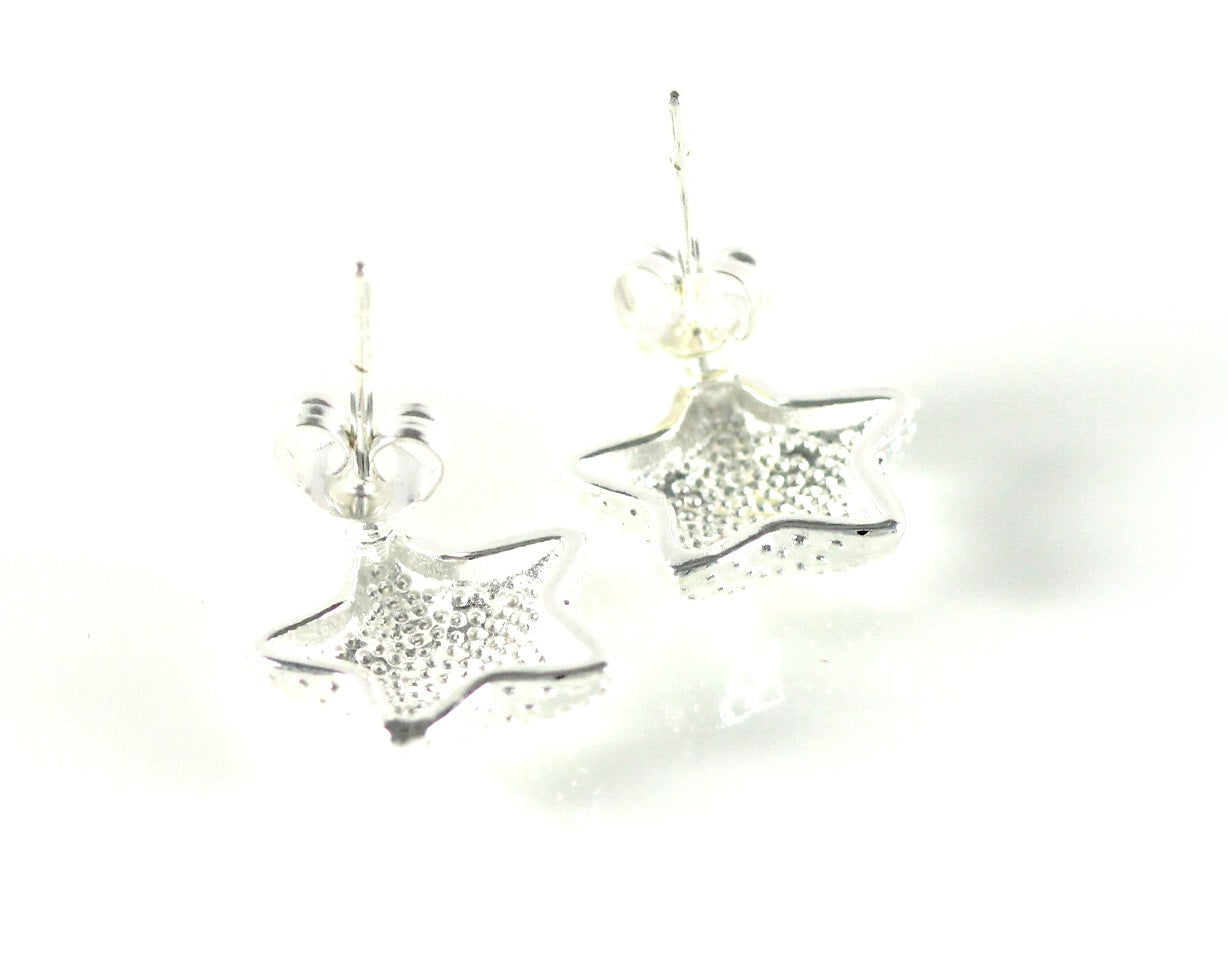 Seestern Silber Damen Ohrstecker Kids Style Ohrringe Paar Deluxe Ø 13mm