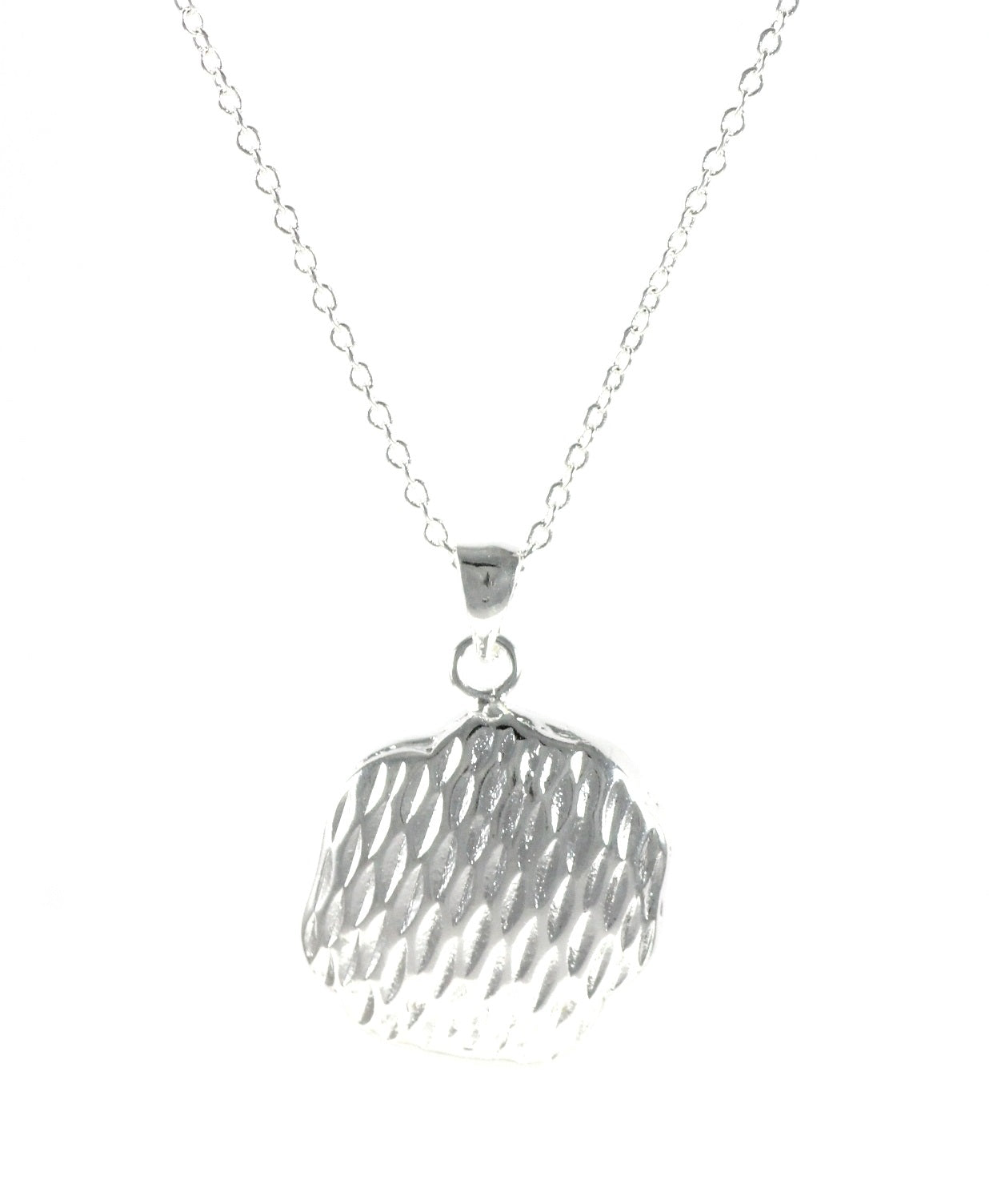 3D ladies rose silver necklace with pendant gift set Ø 28mm