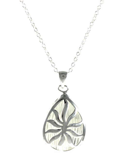 Women's medallion sun necklace silver with pendant gift set Ø 30mm