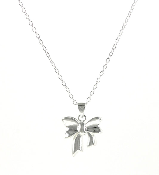 Women's necklace silver bow children with pendant gift Ø 17mm