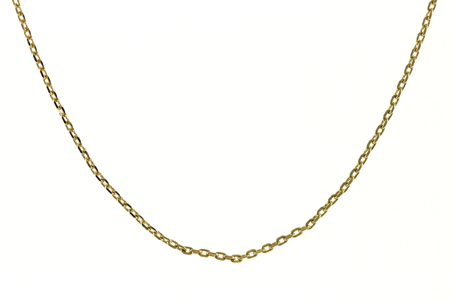 Anchor chain gold necklace pendant jewelry set gold-plated yellow gold Ø 2mm