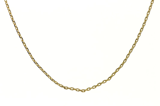 Anchor chain gold necklace pendant jewelry set gold-plated yellow gold Ø 2mm