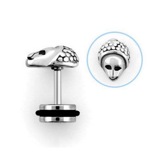 1 pair of alien fake plug extraterrestrial ear studs rocker earring piercing 6mm