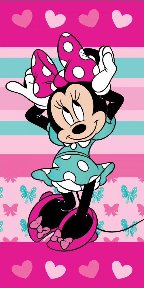 Disney Minnie Maus Mouse Strandtuch Rosa Mädchen Handtuch Badetuch Duschtuch 140cm