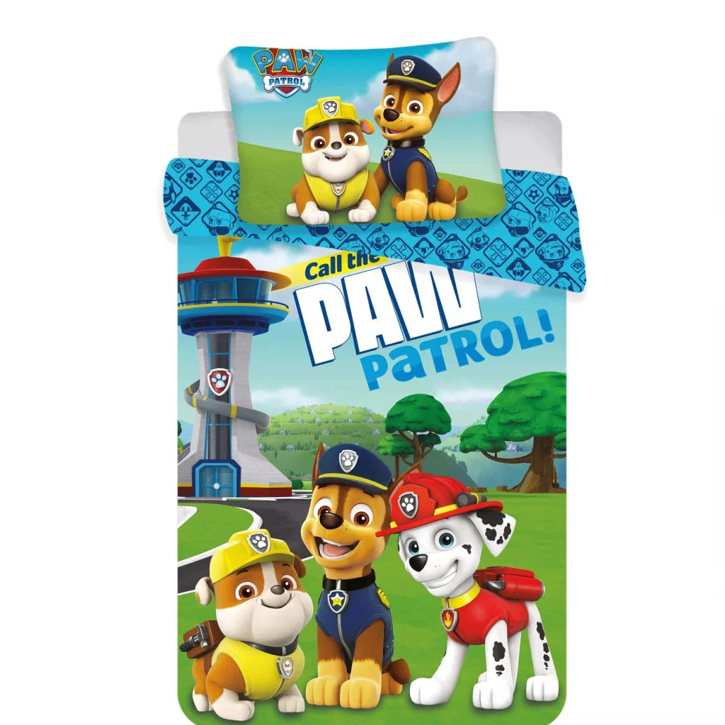 Kinder Bettwäsche Set Bettbezug Rubble Paw Patrol Wendebettwäsche 100×135cm - JFK038671