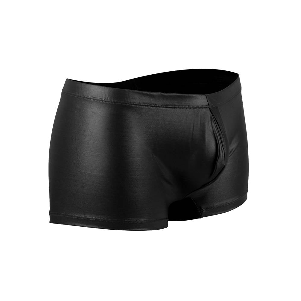 Herren Slip Lack Leder Wetlook Schwarz Männer Fetisch Boxershorts Gogo M/L/XL - MP006 - MP264