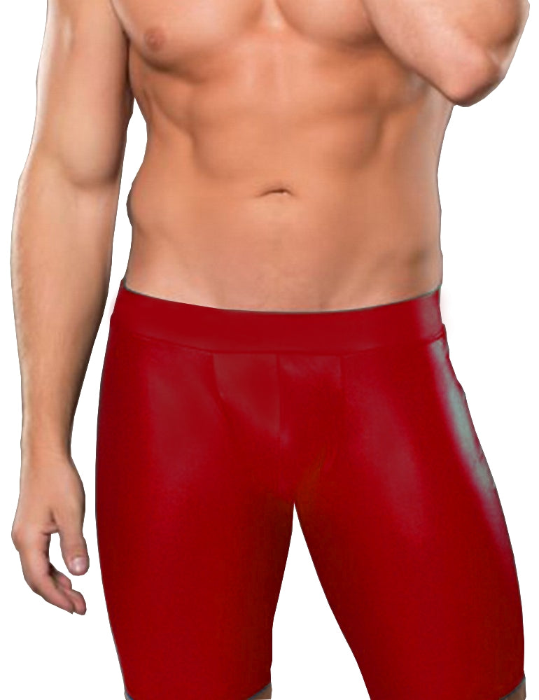 Sexy Leder Shorts Herren Enge kurze Hose Popo Offen Unterwäsche Dessous L/XL - MP064-1