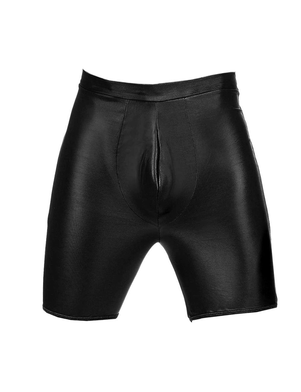 Sexy Leder Shorts Herren Enge kurze Hose Popo Offen Unterwäsche Dessous L/XL - MP064-1