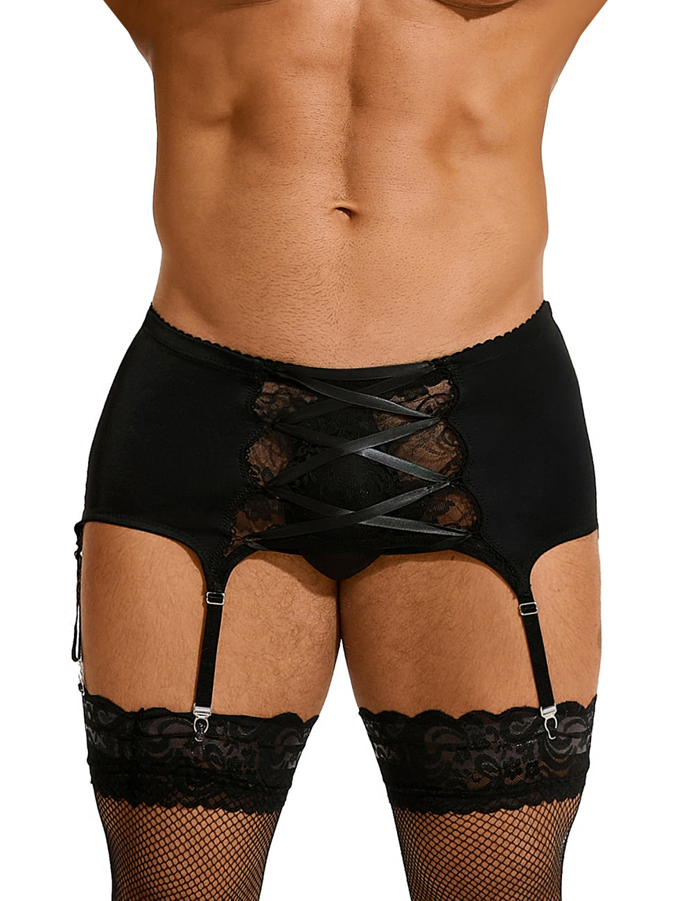 Men's Garter Belt Lace Suspender Belt Suspenders Lingerie M/L/XL - MP2 Lau-Fashion Men's Garter Belt Lace Suspender Belt Suspenders Lingerie M/L/XL - MP2 Lau-Fashion