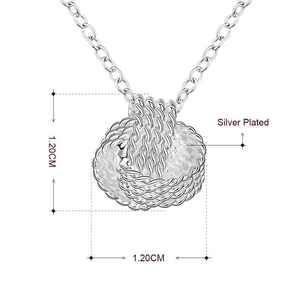 Women's Jewelry Set Stud Earrings Zirconia Glamor Ball Style Silver Plated Earrings Ø 10mm