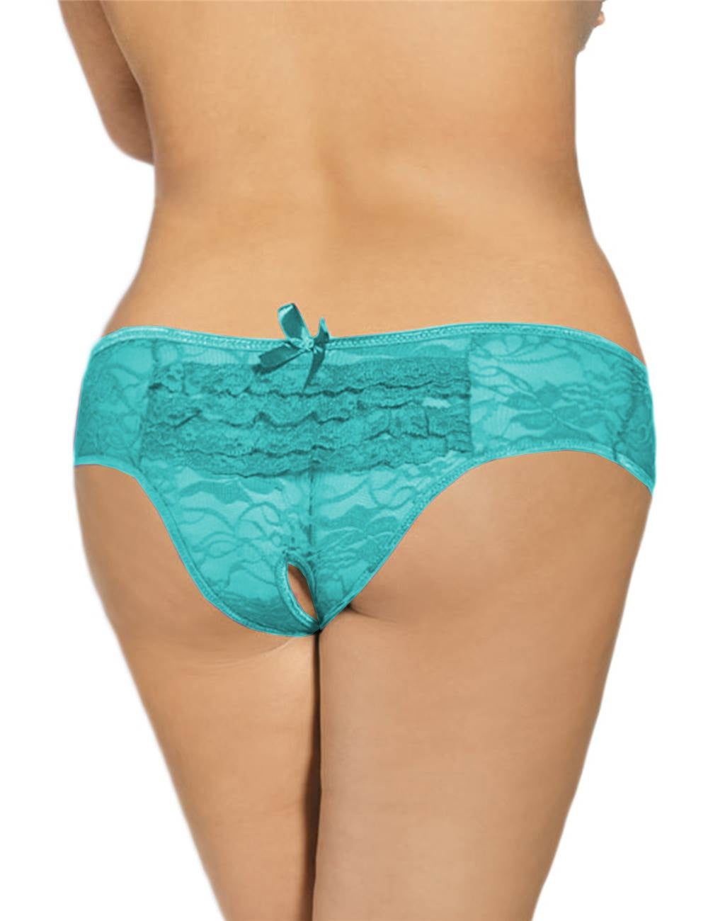 Open Panty Women's Lace Flowers Transparent Underpants Briefs Lingerie SML XL - P5278