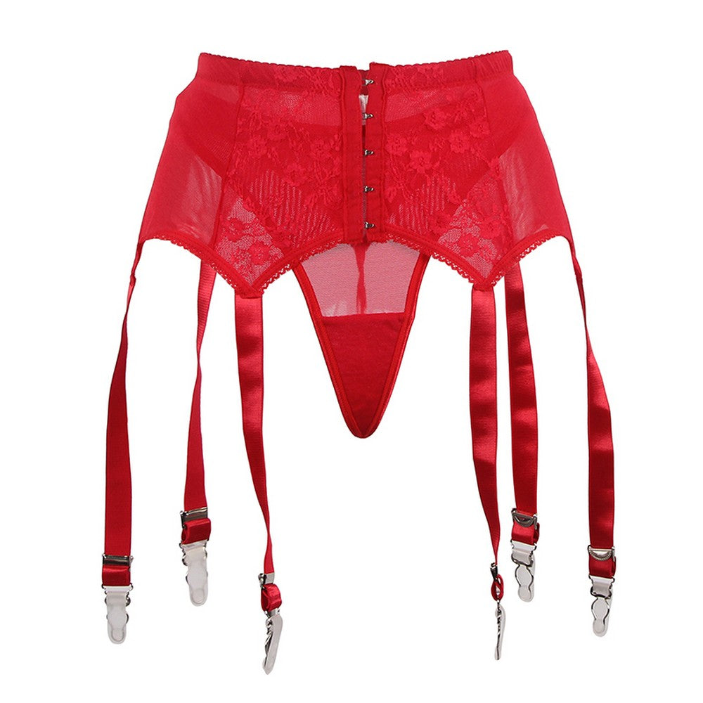 Garter Belt Corset Suspender Belt Lingerie Red String Gogo S/XL - P5196-2