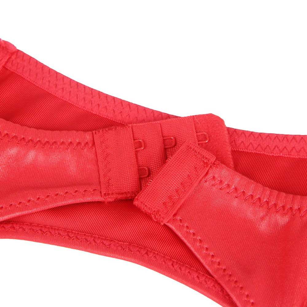 Women's wetlook garter belt suspenders lingerie thong high waist S/XL - P5198