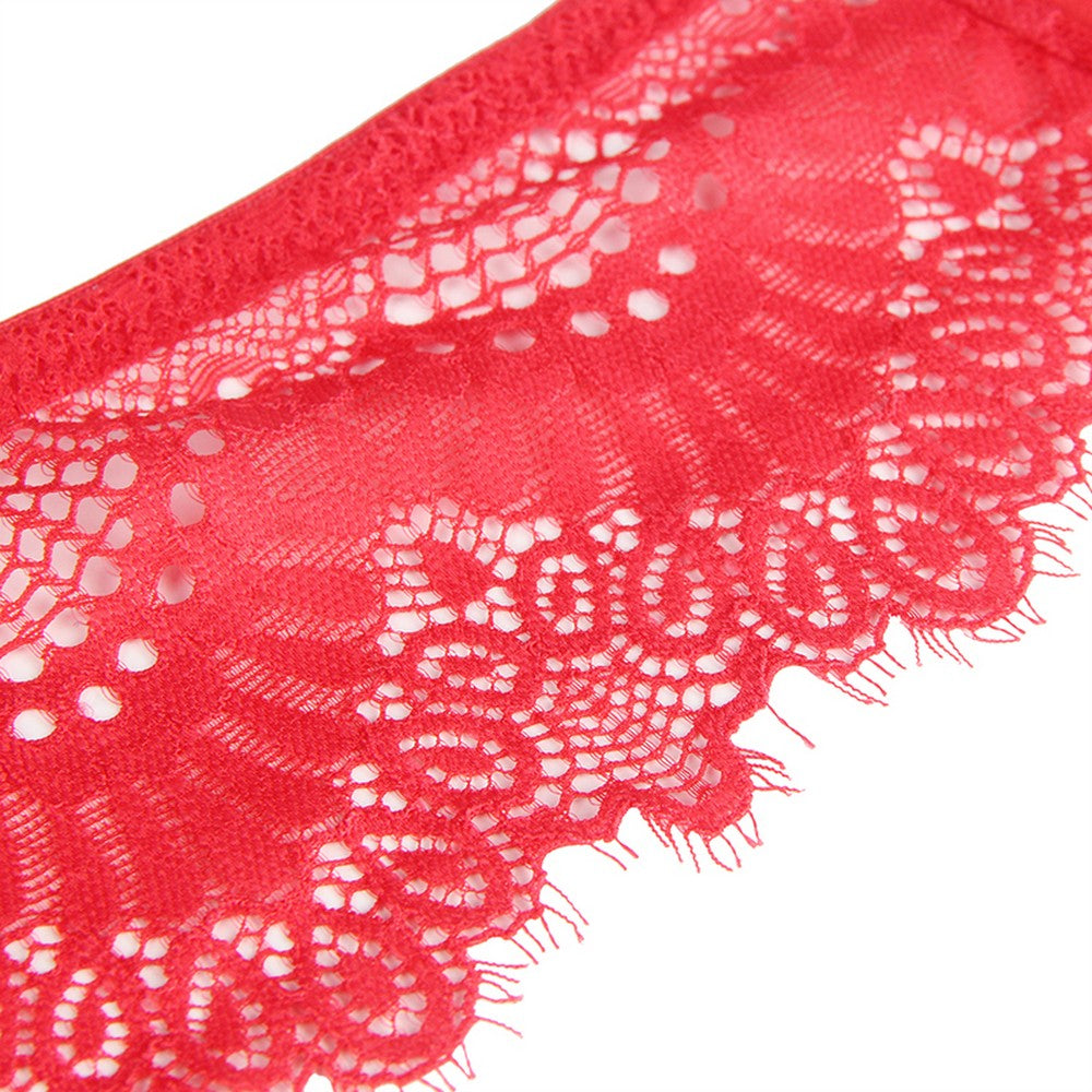 Women's wetlook garter belt suspenders lingerie thong high waist S/XL - P5198