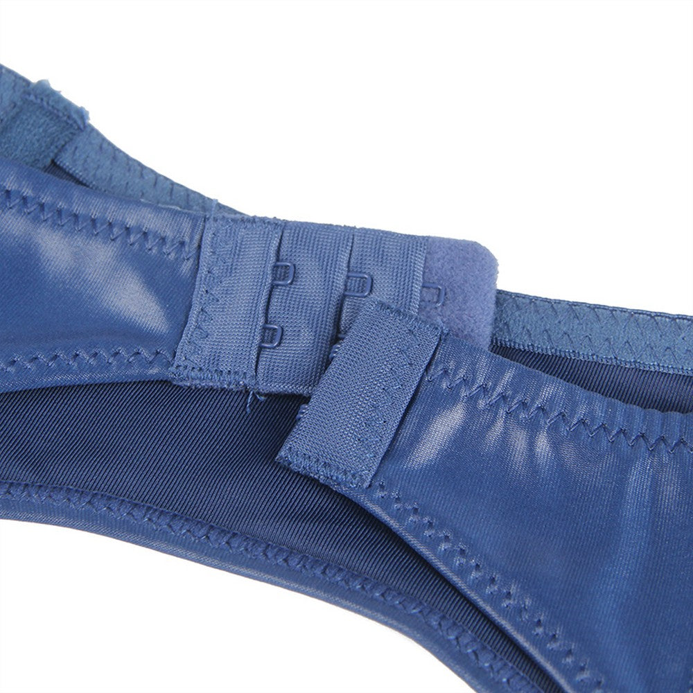 Women's wetlook garter belt suspenders lingerie thong high waist S/XL - P5198