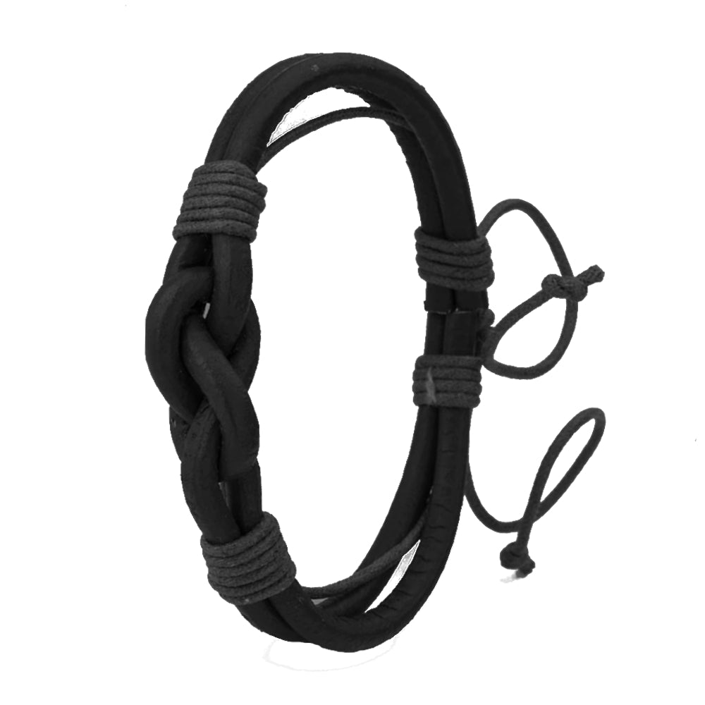 Knoten Armband Echt Leder Geflochten Surfer Seemann Schmuck Unisex 20cm