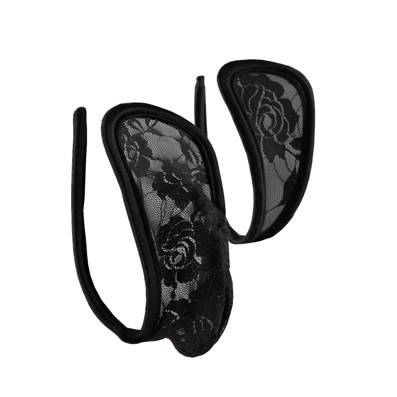 1 Paar C-String Mini Unterwäsche Tanga Slip Dessous Set S M L aus schwarzer Spitze perfekt für sinnlichen Komfort und Stil