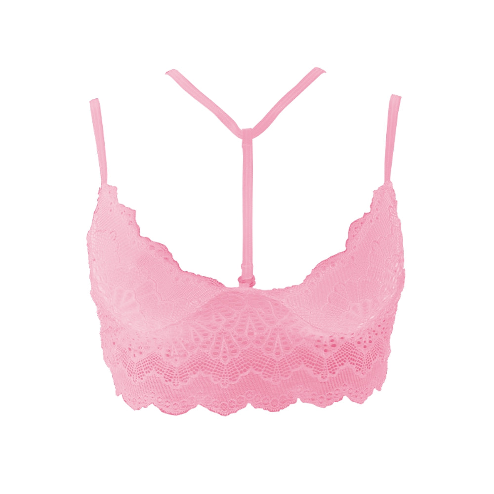 Damen Körper Kette Harness BH Riemchen Spitze Bralette S/M