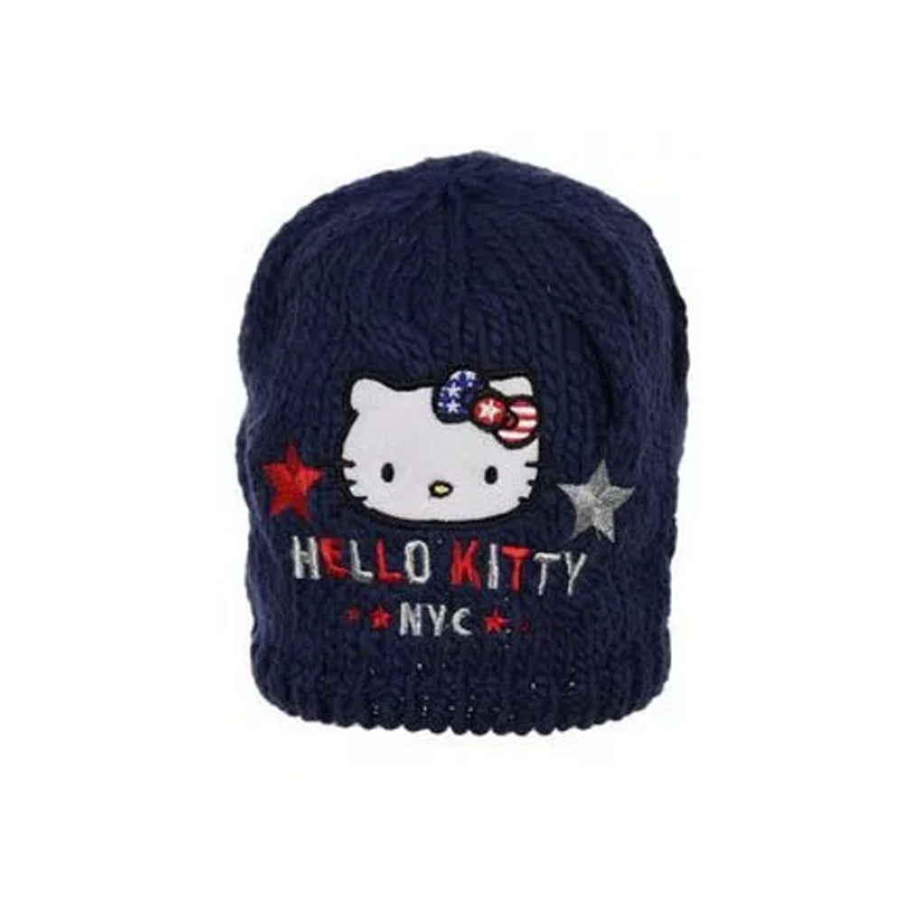 Hello Kitty Warme Wintermütze Katze Kindermütze Mädchen Strickmütze 52-54cm