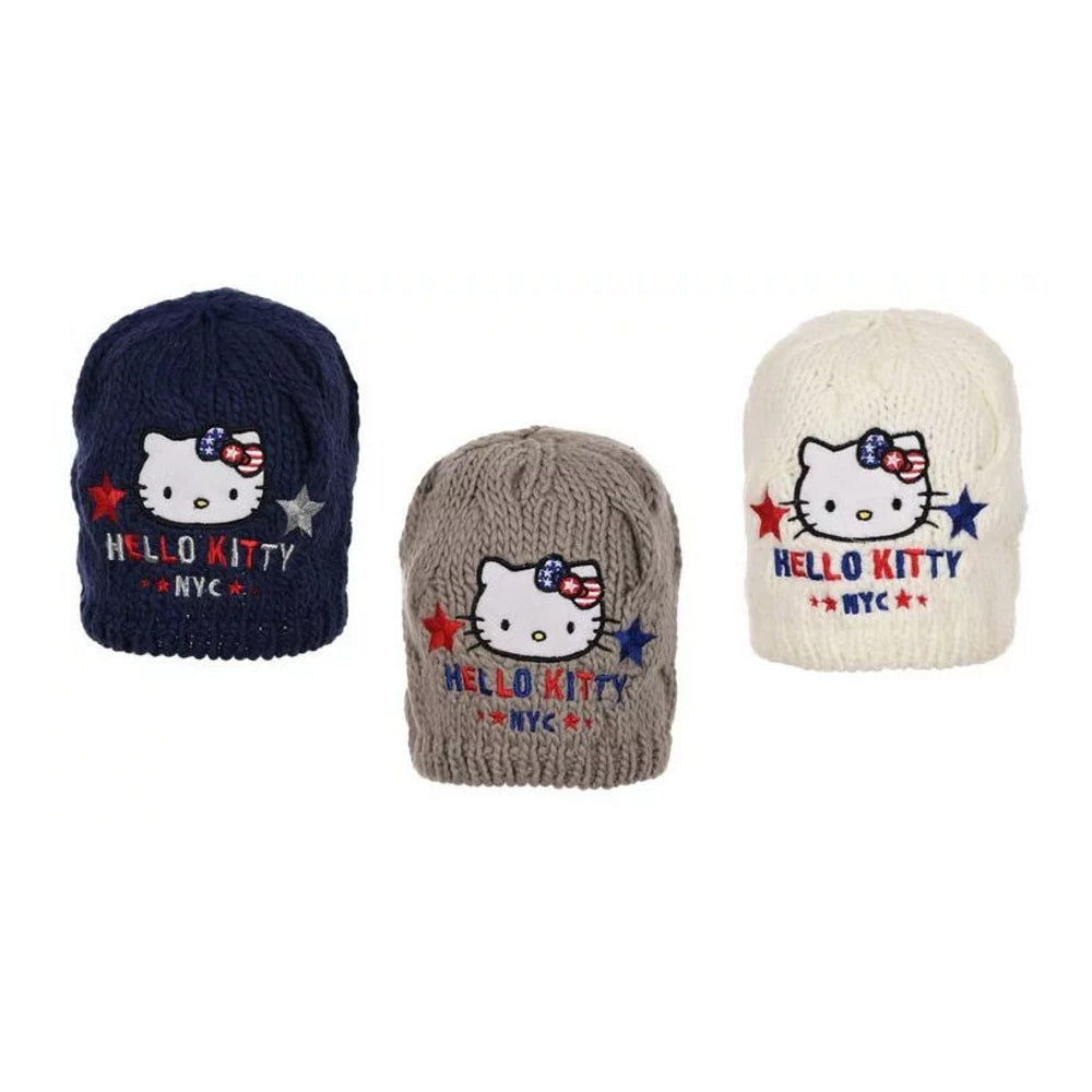 Hello Kitty Warme Wintermütze Katze Kindermütze Mädchen Strickmütze 52-54cm