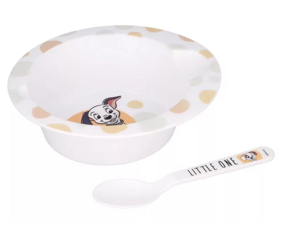 Disney Deep Soup Plate Set Mickey Baby Spoon Kindergarten Kids 2pcs