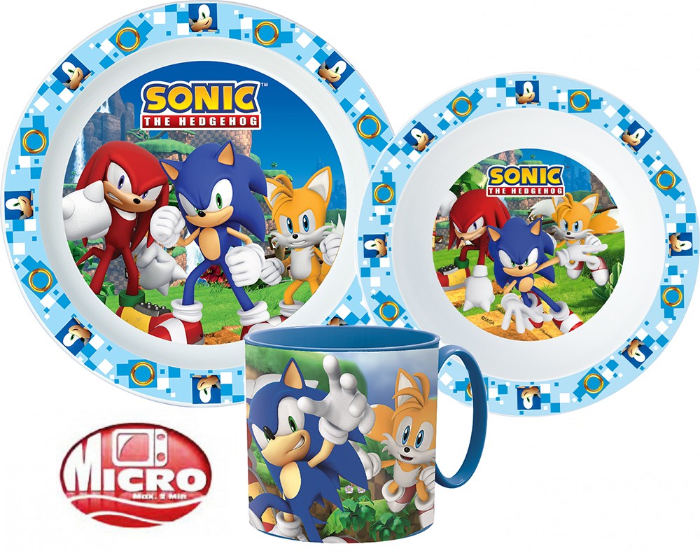 Sonic the Hedgehog Dinnerware Set Breakfast Toddler Cutlery Set Kindergarten