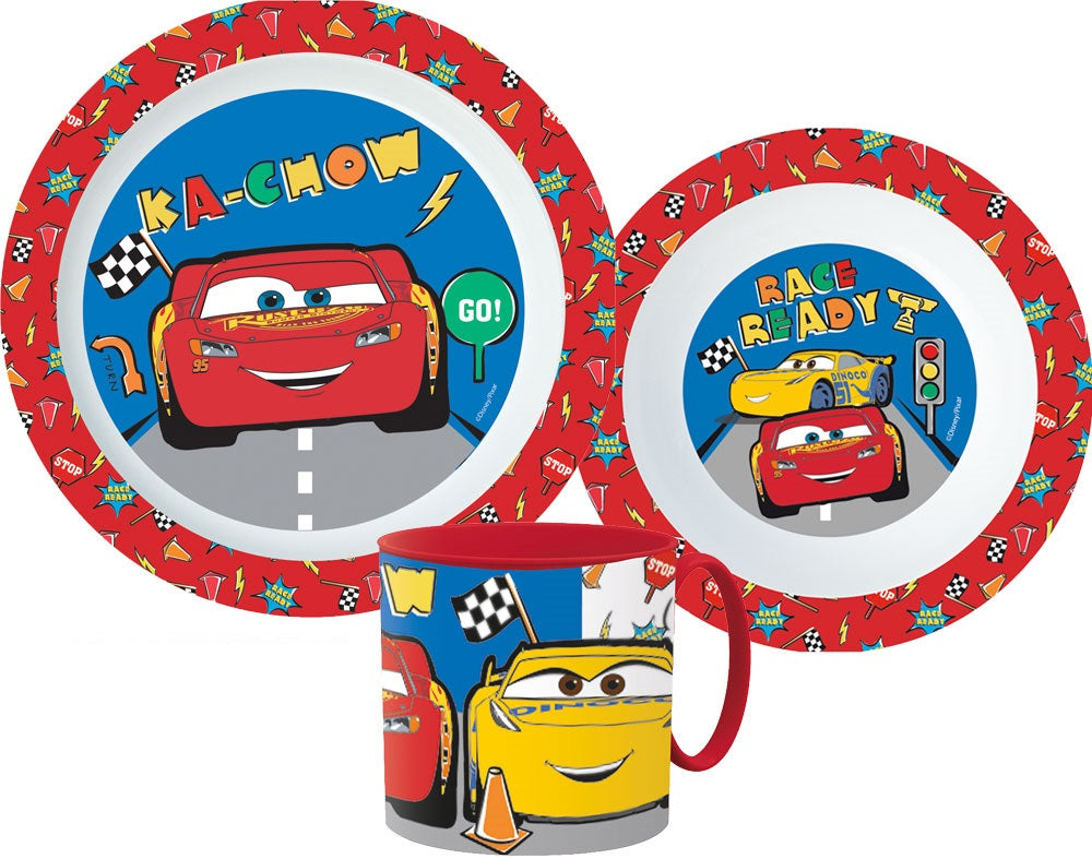 Disney Cars Dinnerware Set Breakfast Toddler Cutlery Set Kindergarten Cartoon