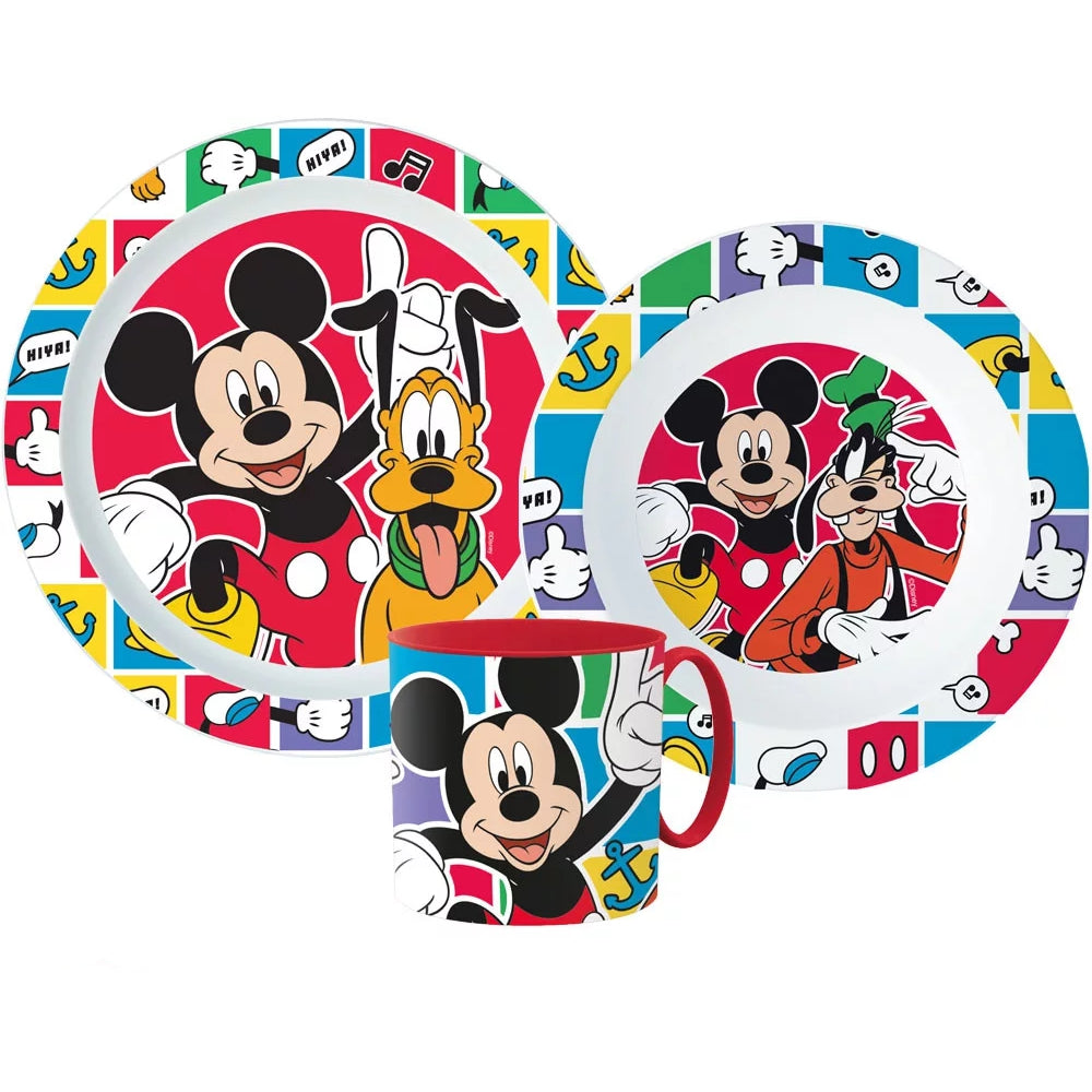 Goofy Tableware Set Mickey Pluto Cutlery Set Breakfast Children Disney Kindergarten