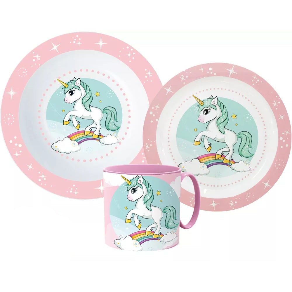Unicorn Breakfast Set Children Unicorn Tableware Cutlery Set Cartoon Kindergarten
