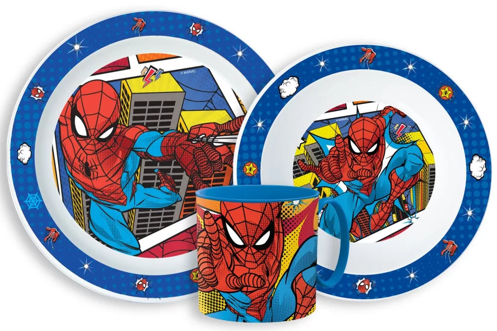 Spiderman Dinnerware Set Boy Breakfast Toddler Cutlery Set Kindergarten