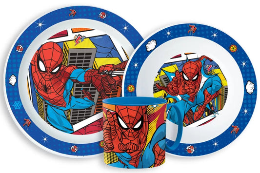 Spiderman Dinnerware Set Boy Breakfast Toddler Cutlery Set Kindergarten