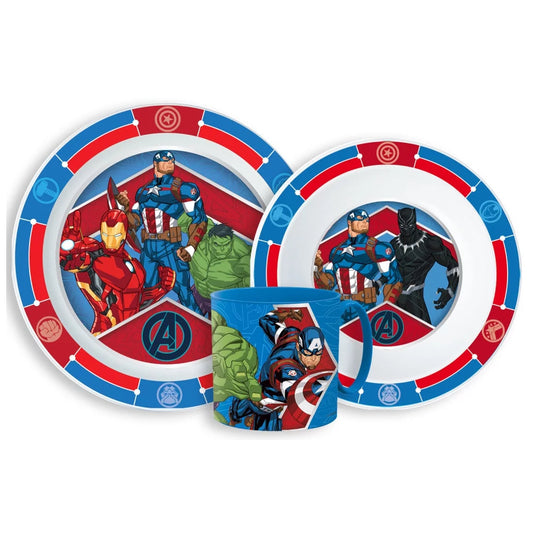 Avengers Marvel Kinder Geschirr Frühstücksset Kindergarten Besteckset - STF33361