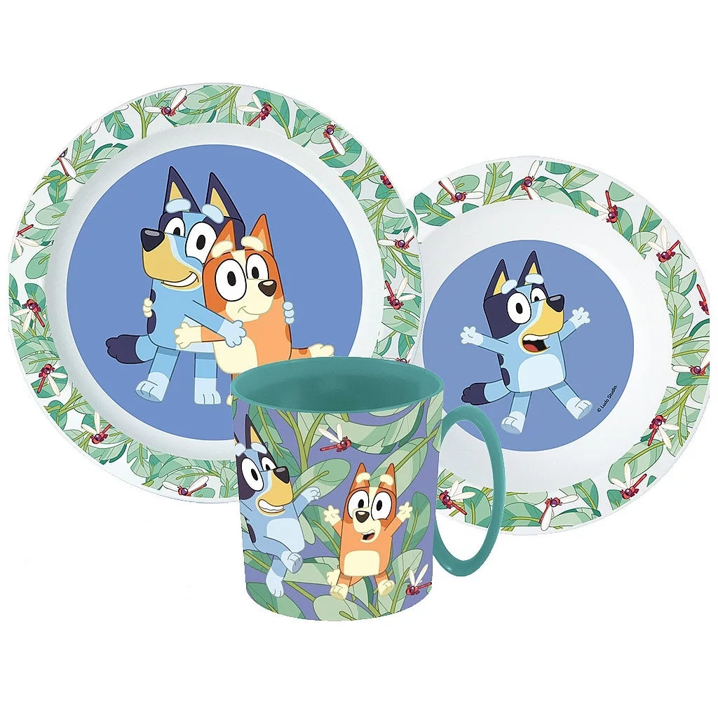 Bluey Leaves Kinder Geschirr Frühstücksset Kindergarten Besteckset - STF33364