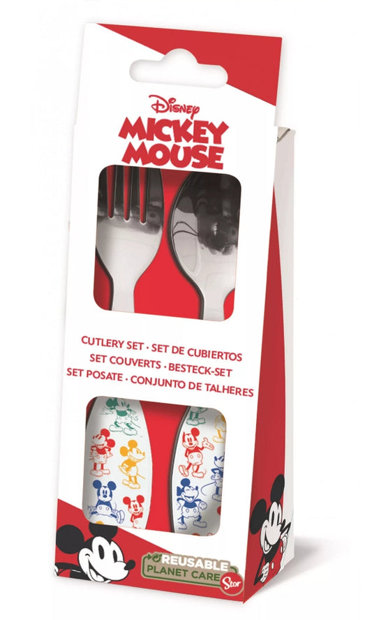 2-piece Disney Mickey Mouse cutlery set breakfast set fork spoon kindergarten kids