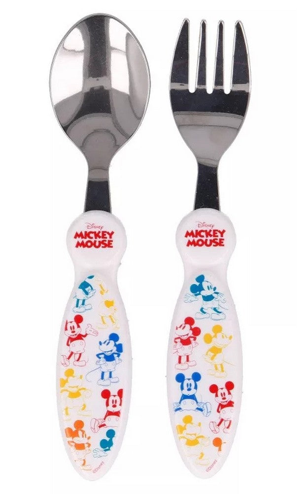 2-piece Disney Mickey Mouse cutlery set breakfast set fork spoon kindergarten kids