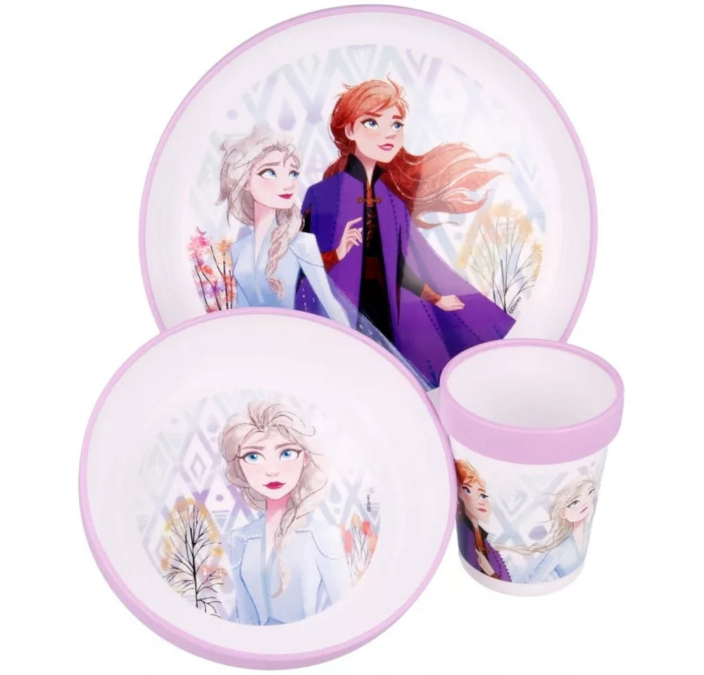 Disney Frozen Ice Queen Tableware Set Breakfast Toddler Cutlery Kindergarten 260ml