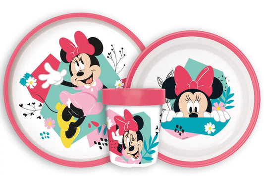 Disney Minnie Mouse Tableware Set Girls Kindergarten Non-Slip 260ml - STF66670