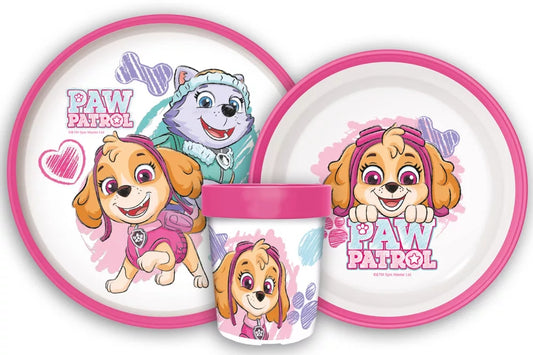 Paw Patrol Tableware Set Girls Sky Kindergarten Non-Slip 260ml - STF66674