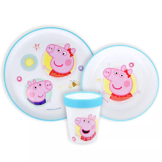 Peppa Pig Tableware Set Girls Kindergarten Non-Slip 260ml - STF66679