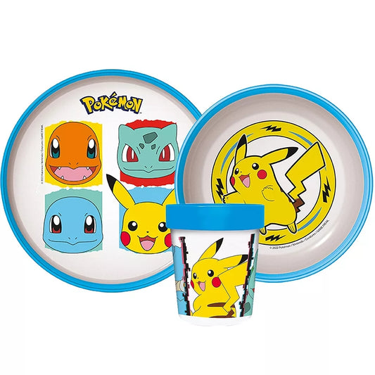 Pokemon Pikachu Tableware Set Boy Kindergarten Non-Slip 260ml - STF66680