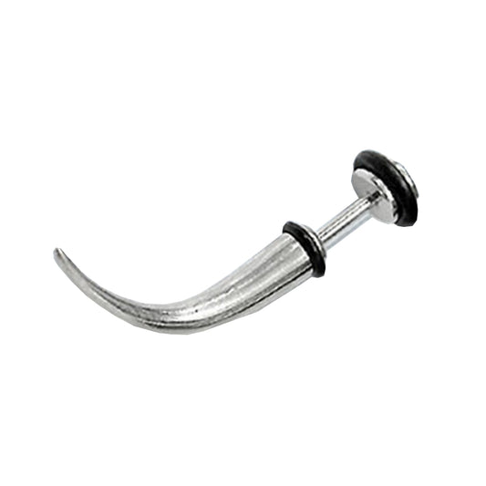 1 pair of claw fake plug tooth ear studs gothic punk earring piercing 6mm