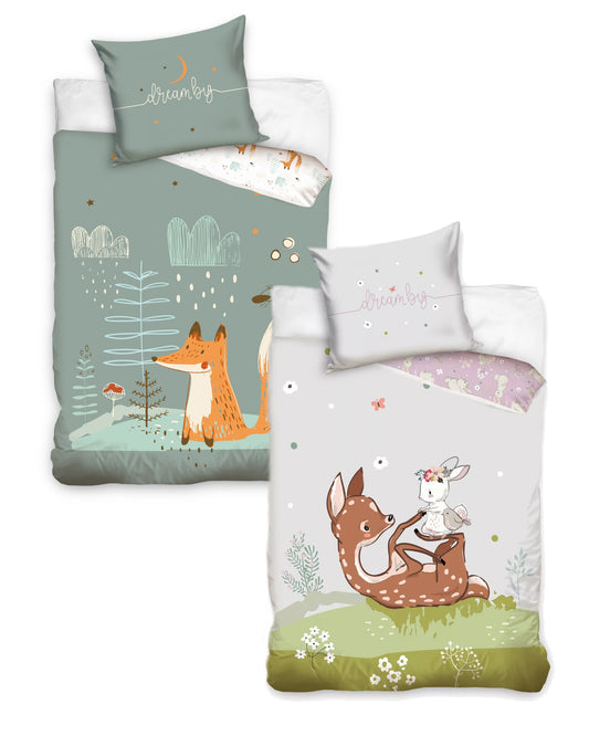Children's Animals Reversible Bedding Cute Bedding Set Duvet Cover 140×200cm