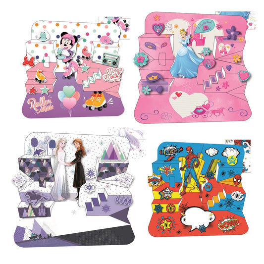 Children's 3D greeting card birthday invitation card Frozen Spiderman Minnie Mouse