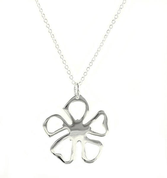 Luxury Flower Necklace Fashion Women Gift Pendant Silver Plated Ø 30mm