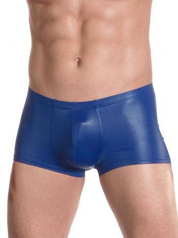 Herren Slip Boxershorts Latex Leder Blau Wetlook Männer Unterwäsche L/XL