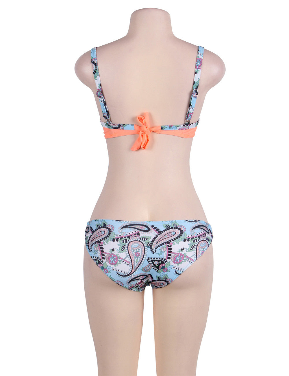 Damen Fashion Bikini Set mit Cups B/C Raffung Träger Strand Slip M/L