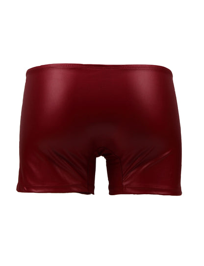 Boxershorts Zipper Wetlook Boxer Shorts Herren Slip Männer Hose Unterwäsche S/XL - MP069