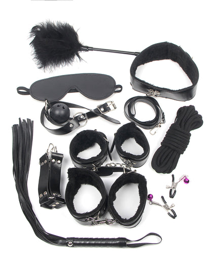11-piece SM bondage set, position aid, restraint set, toys, sex toys, Lau-Fashion 11-piece SM bondage set, position aid, restraint set, toys, sex toys, Lau-Fashion