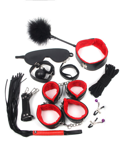11-piece SM bondage set, position aid, restraint set, toys, sex toys, Lau-Fashion 11-piece SM bondage set, position aid, restraint set, toys, sex toys, Lau-Fashion