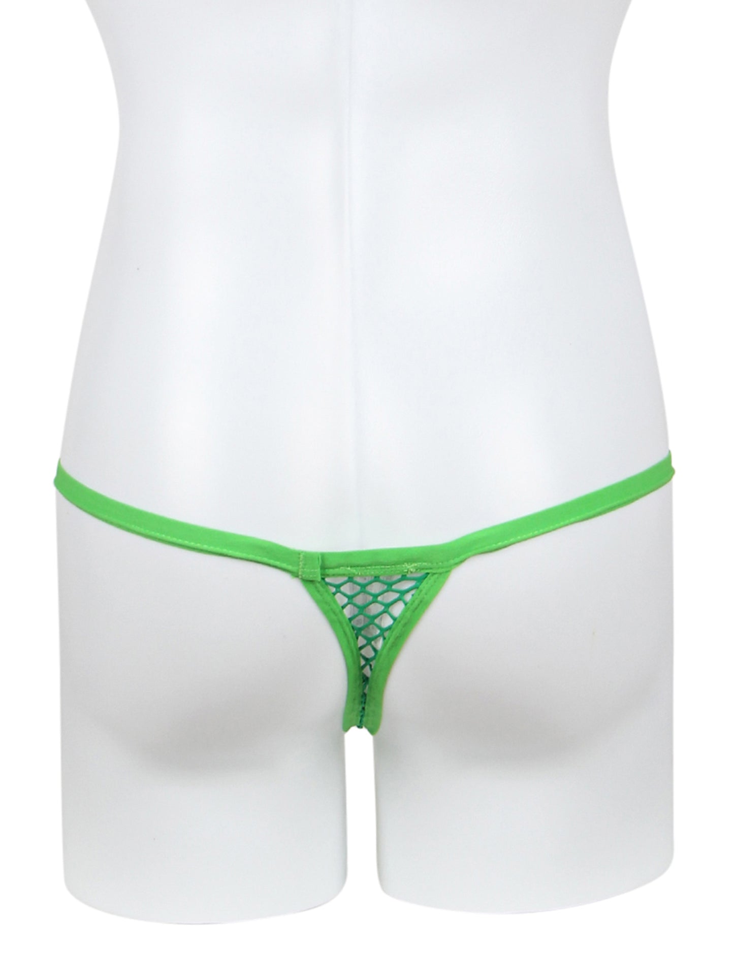 Herren String Tanga Grün Neon Fishnet Micro Unterwäsche Gay M/L/XL